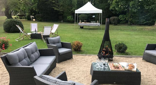 Cocktail séminaires réunions Jardin résidence la Buissonnière Compiègne